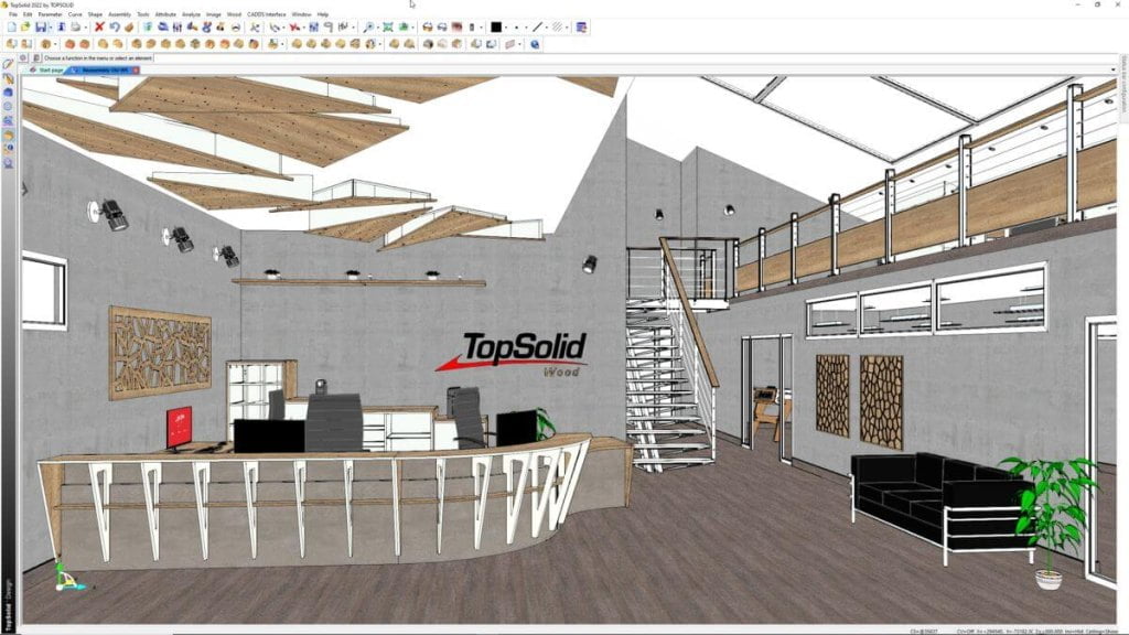 Topsolution - Topsolid Wood  - projekt recepcji