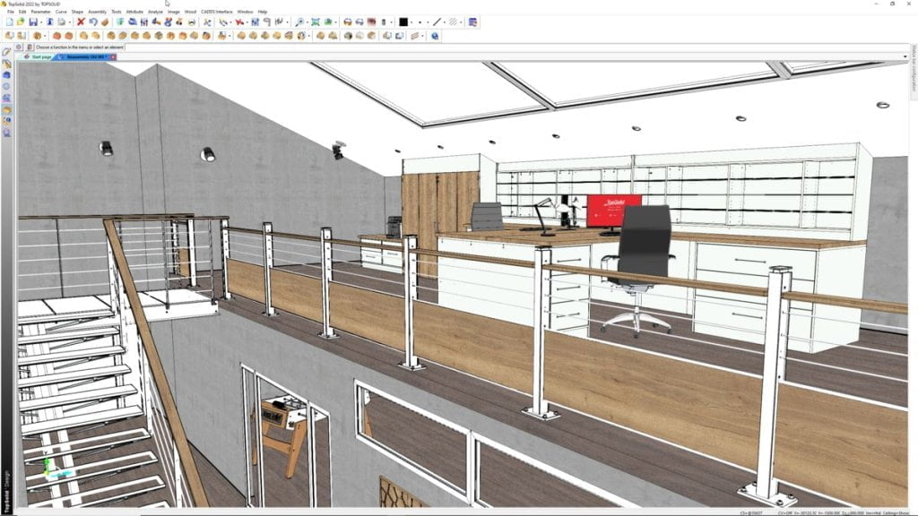 Topsoluion - grafika programu do projektownia mebli antresola