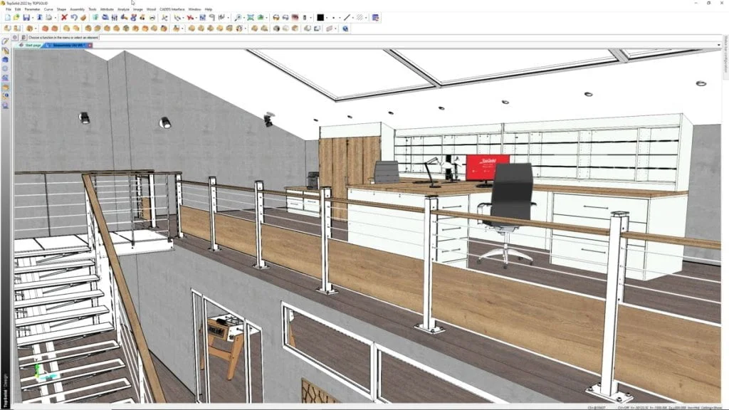 Topsoluion - grafika programu do projektownia mebli antresola