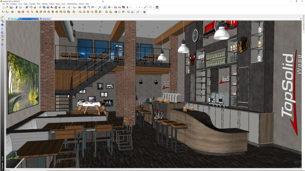 Topsoluion - grafika programu do projektownia mebli bar