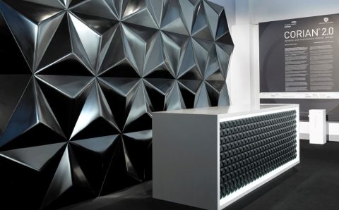 Wystawa „Corian 2.0” podczas „Milan Week of Design 2014”.