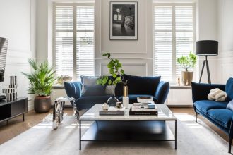 Apartament na warszawskiej Pradze - salon.