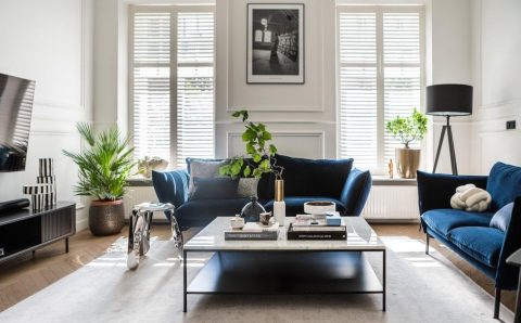 Apartament na warszawskiej Pradze - salon.