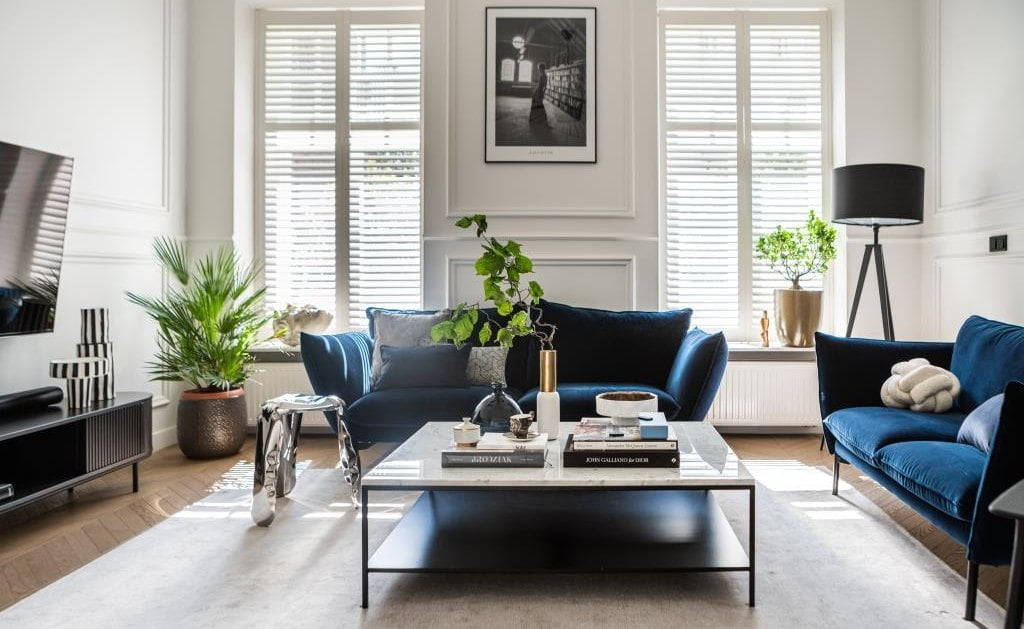 Apartament na warszawskiej Pradze - salon.