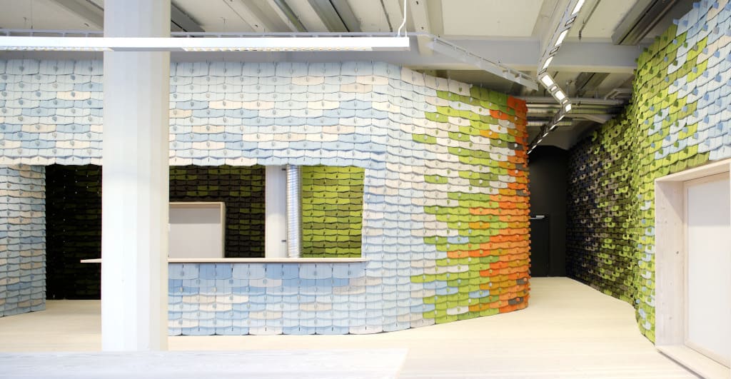 System „North Tiles” w showroomie Kvadrat w Sztokholmie.