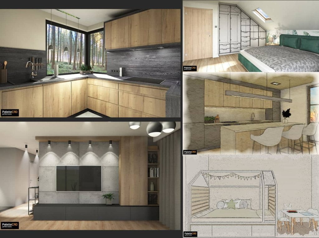 Interfejs i wizualizacje kuchni w programie PaletteCad