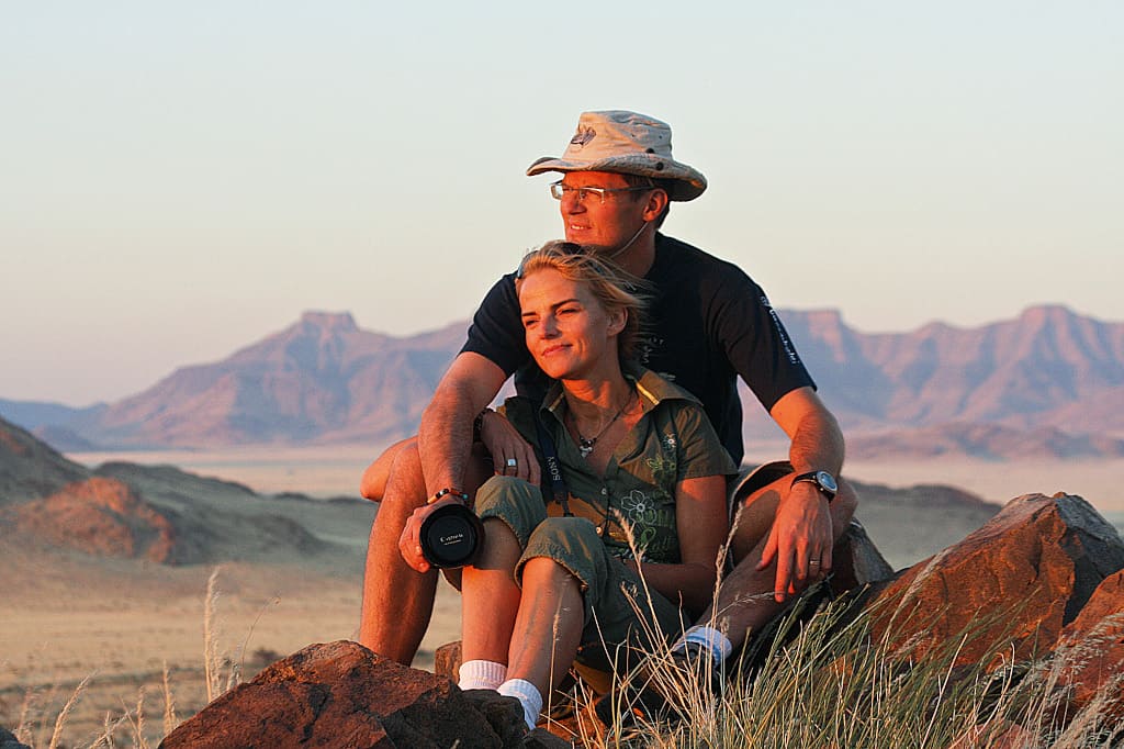 Z mężem na pustyni Namib.