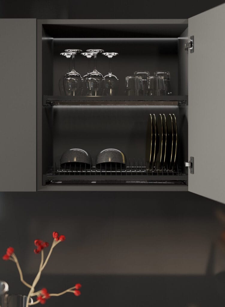 REJS - ociekarka Premium czarna w szafce