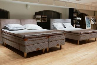 Showroom Duxiana w Warszawie.