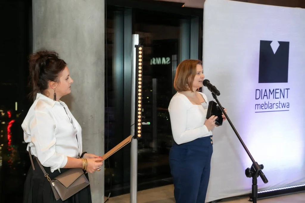 Za drugi Diament Meblarstwa 2024 dla GTV Poland dziękuje Magdalena Odzimkowska.