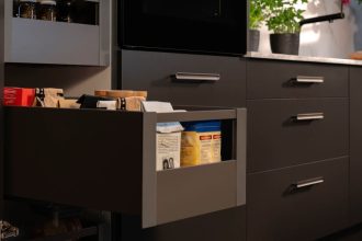 Hafele - szuflada Matrix S Slim w kolorze czarnym