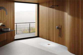 Kalait White Stone, aranżacja z produktami Schedpol.