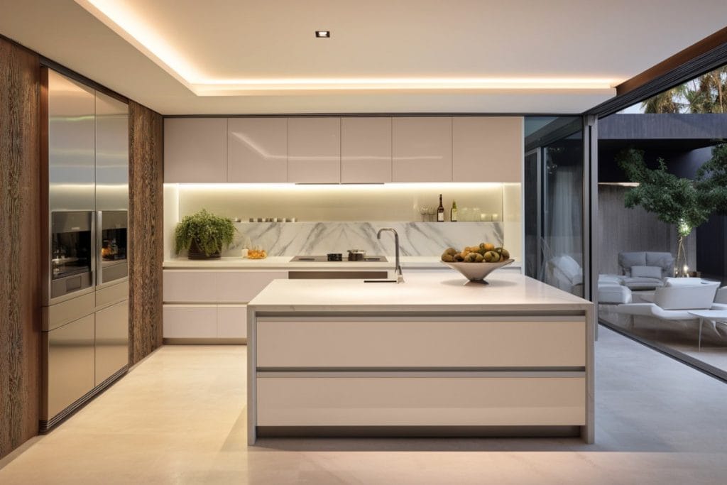 REJS - białe fornty Dekores w połysku w kuchni