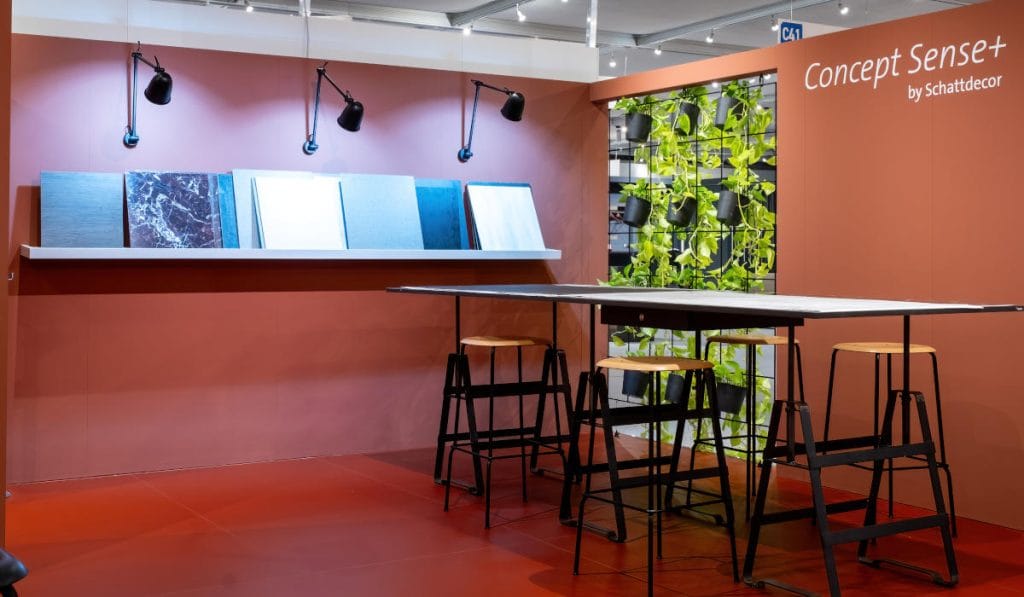 Schattdecor - stoisko na targach SICAM 2024 - Concept Sense - working table