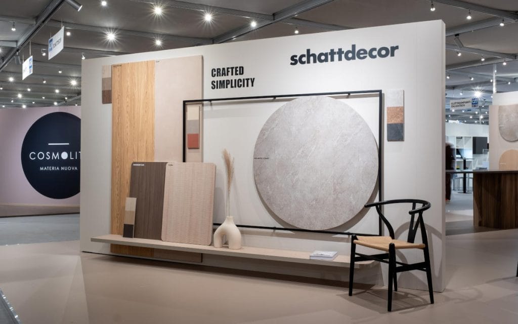 Schattdecor - stoisko na targach SICAM 2024 - dekory Crafted Simlicity