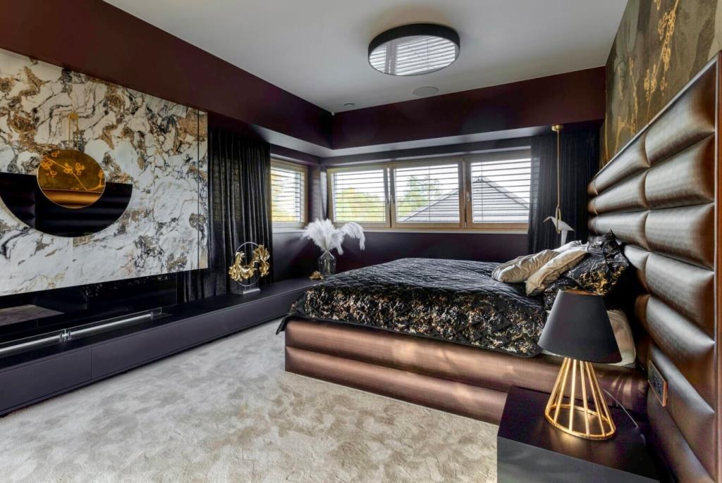 Dom ze strefą wellness - sypialnia.