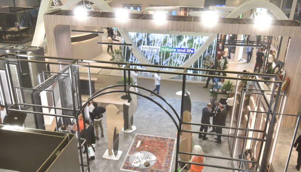 Targi All4Wood - ekspozycja targowa, widok z góry