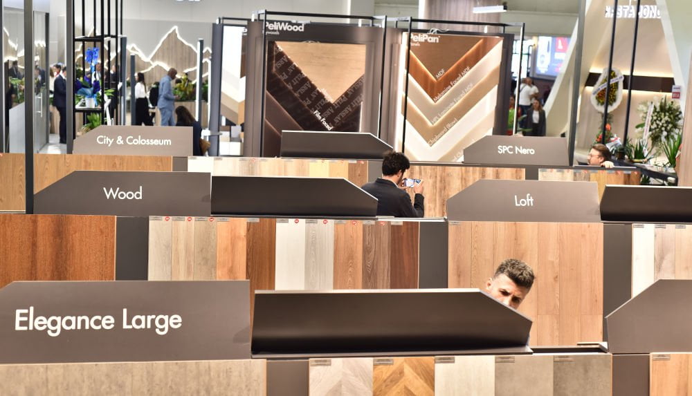 Targi All4Wood - ekspozycja targowa, widok z góry