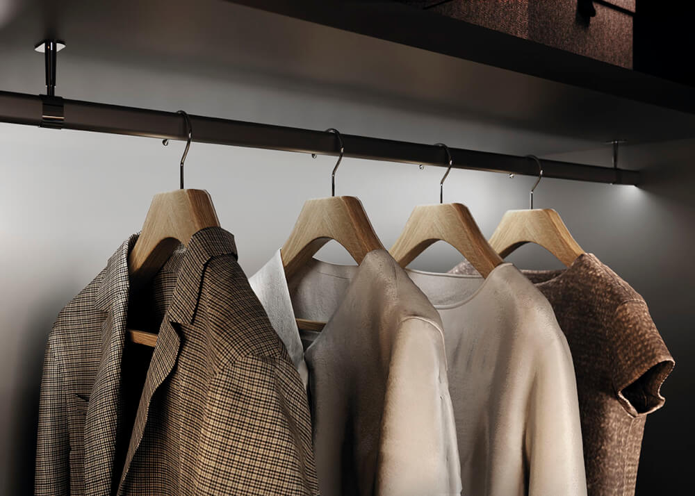 Hafele - gardeoba oświetlenie detal