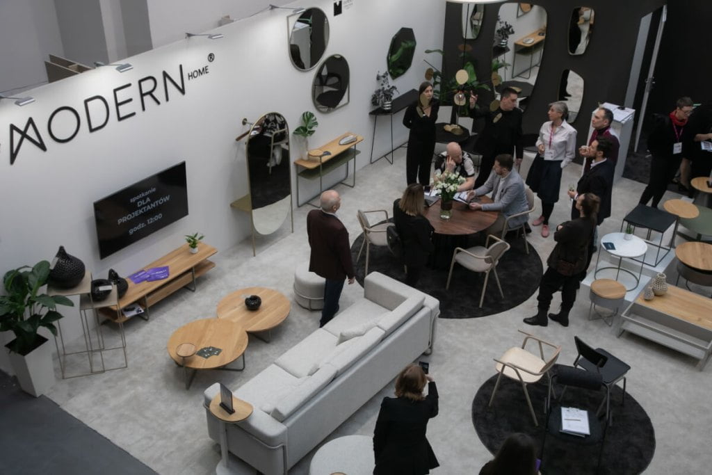 My Modern Home - stoisko z góry na targach Meble Polska 2024 w Poznaniu