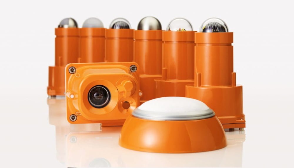 Elementy systemu wykrywania i gaszenia iskier.