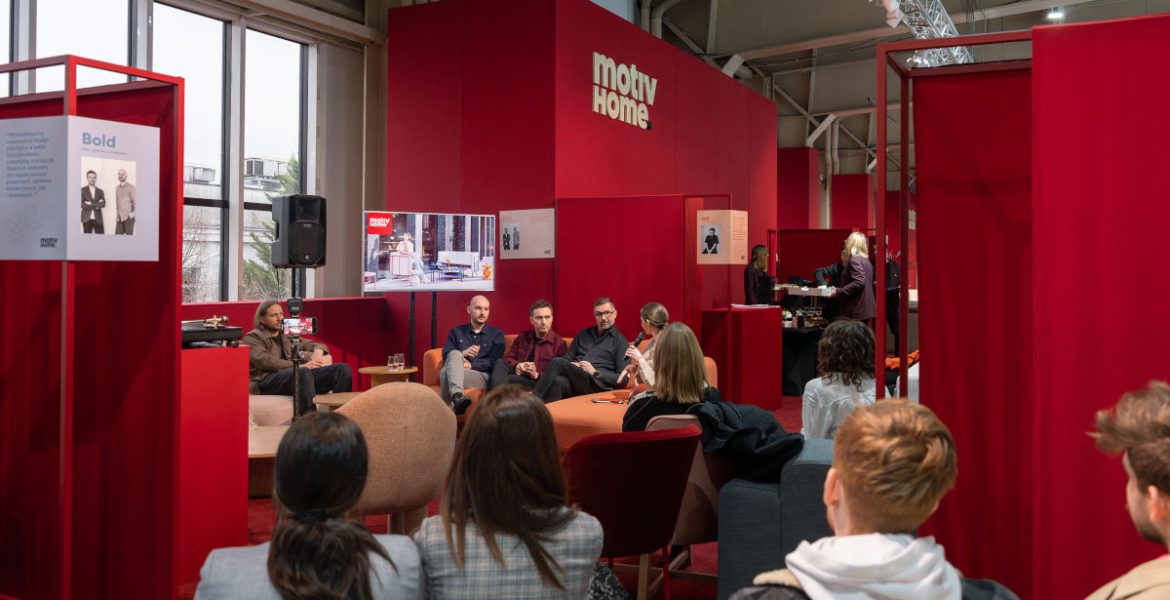 Motiv Home spotkanie z projektantami, prowadzenie Anna Domin na targach Meble Polska 2024