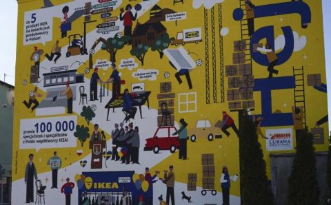 Mural IKEA w Lubawie.