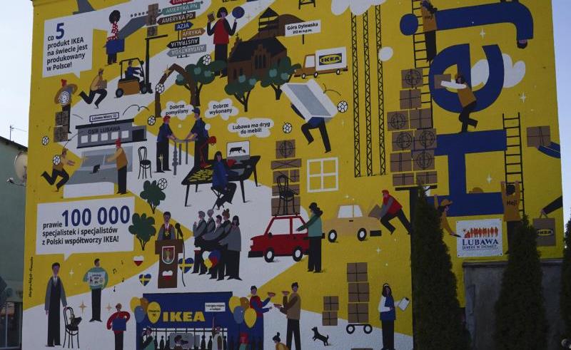 Mural IKEA w Lubawie.