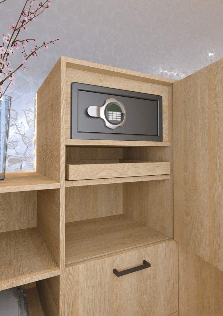 Hafele - sejf w szafce hotelowej