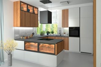 Sevroll System - profile Gola w białej kuchni (zdjęcie wyróżniające)