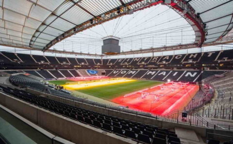 Stadion Eintracht Frankfurt to jedna z 10 aren piłkarskich zmagań podczas Euro 2024.