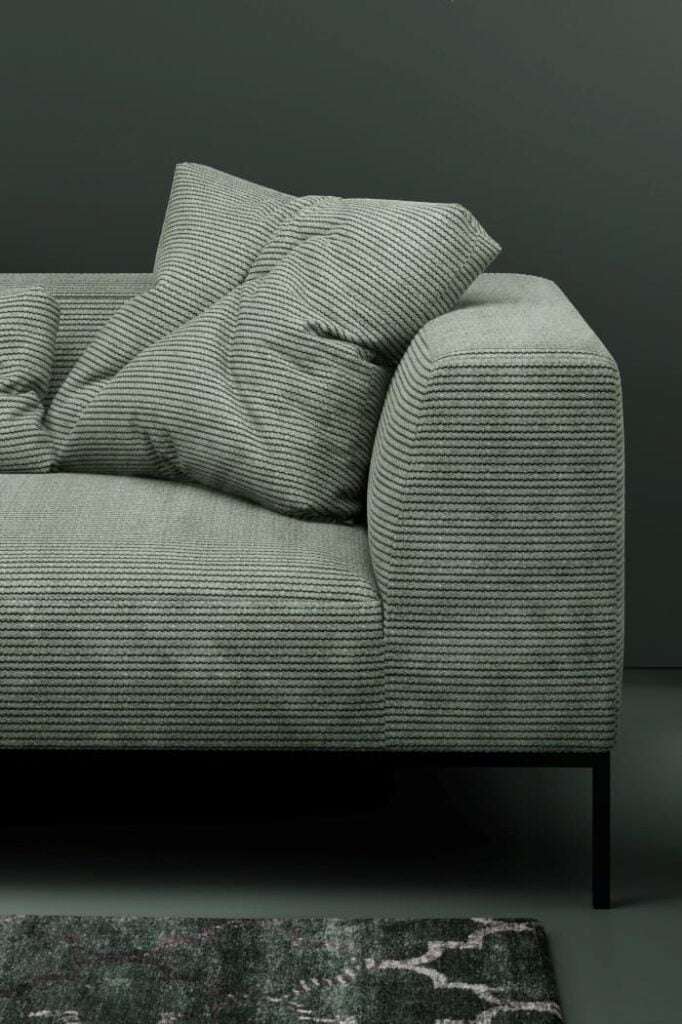 Elma z oferty firmy PIK to przykład tkaniny mięsistej, przyjemnej w dotyku, wyglądem nawiązującej do sztruksu.