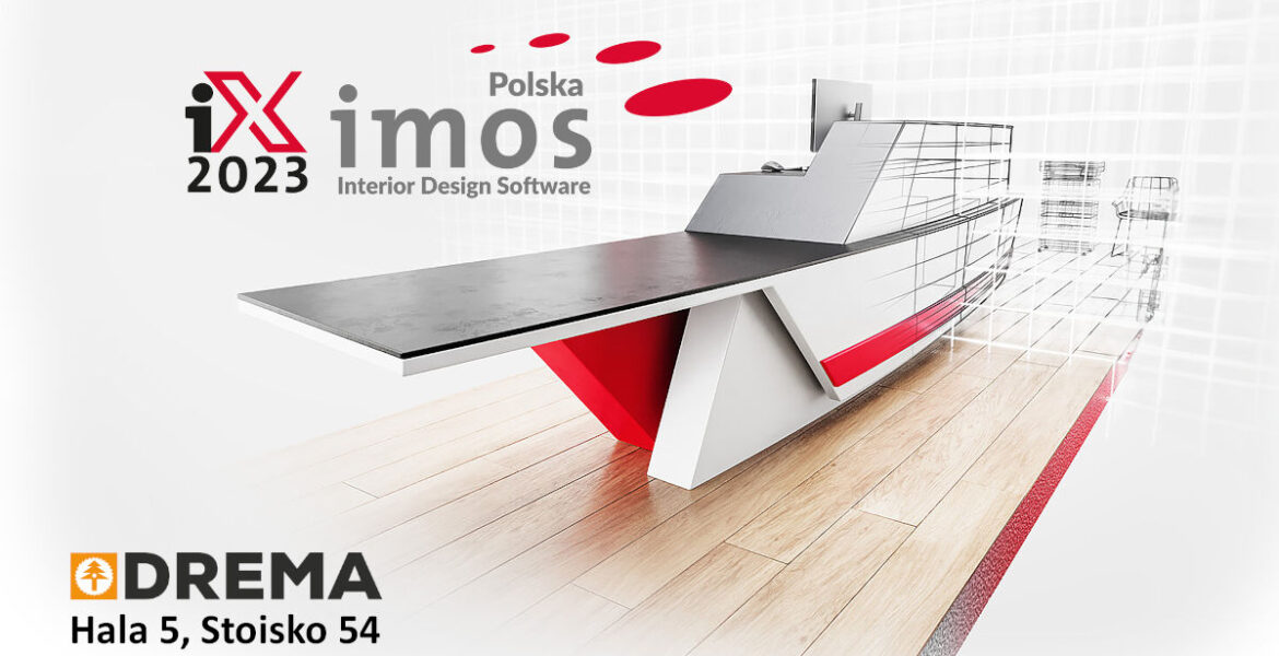 System Imos iX CAD/CAM. wizualizacja maszyny wraz z aproszeniem na targi DREMA 2024