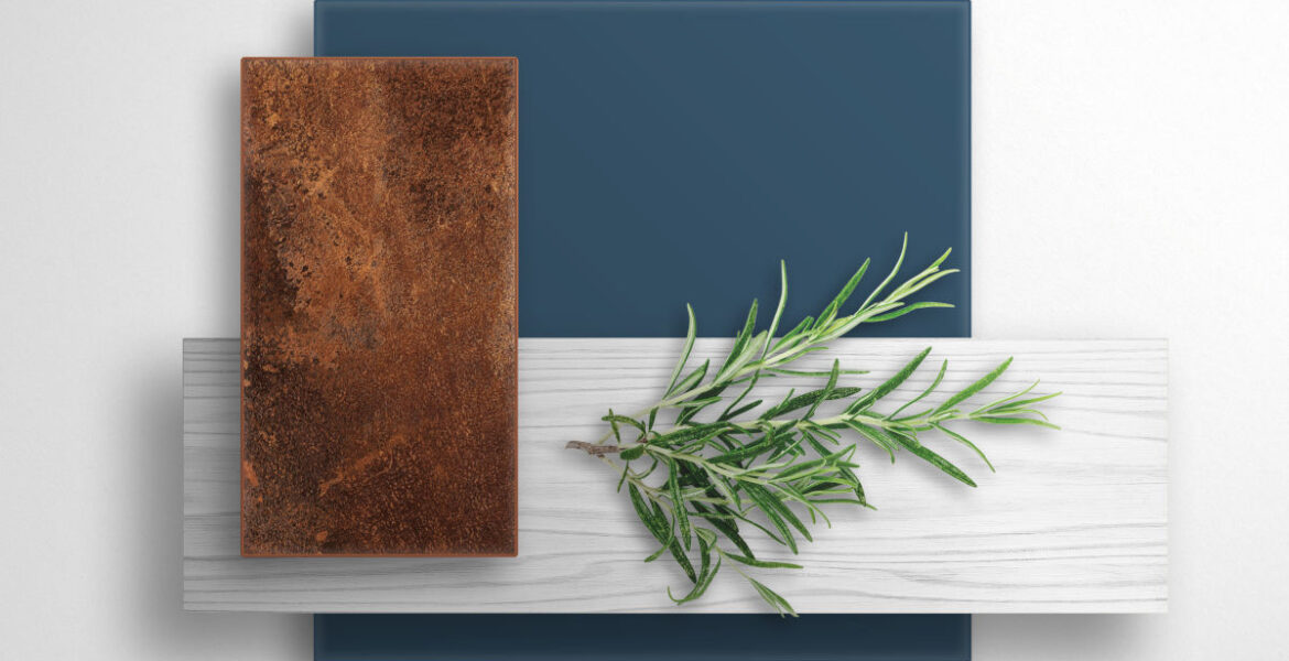 RAUVISIO brilliant noble matt, moodboard w kolorystyce niebieskiej