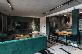 Salon, który zaprojektowała Karolina Janczy.