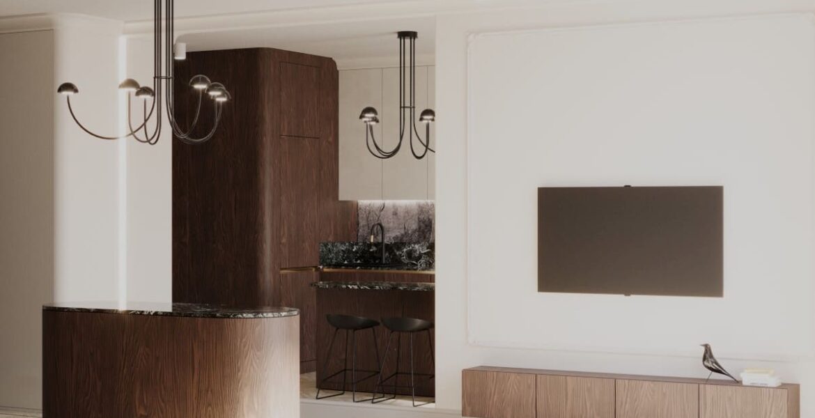 Apartament w Warszawie na Domaniewskiej, projekt arch. Marta Iglewska i arch. Radosław Wójcik, pracownia Interiorsy.