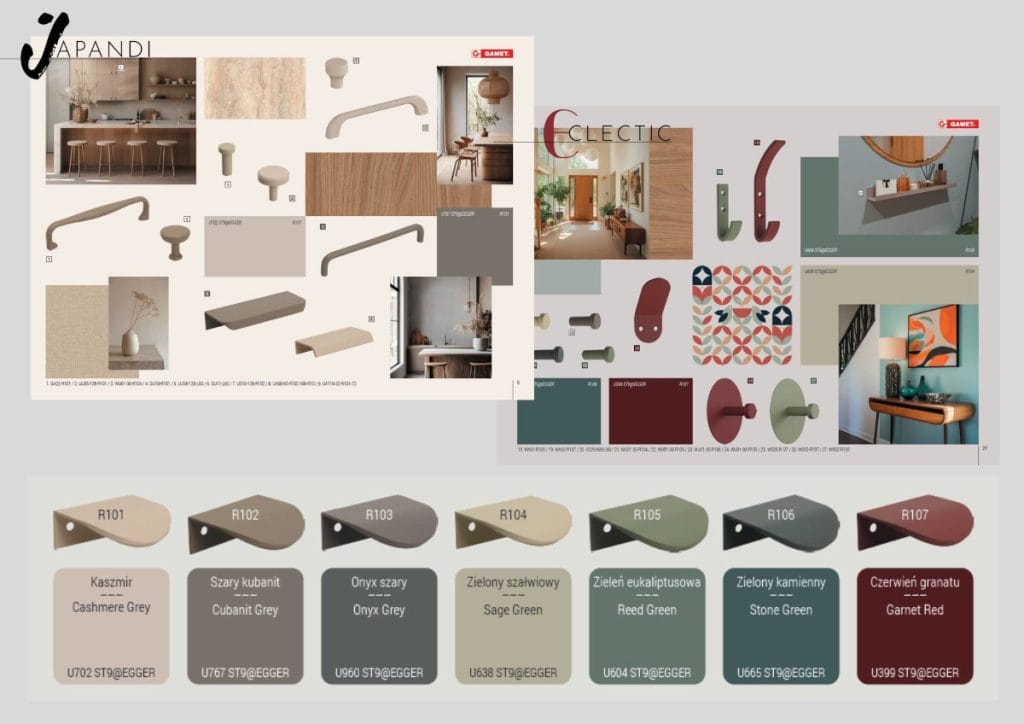 Gamet - TrendBook 2025/2026 - nowe kolory dopasowane do dekorów Egger