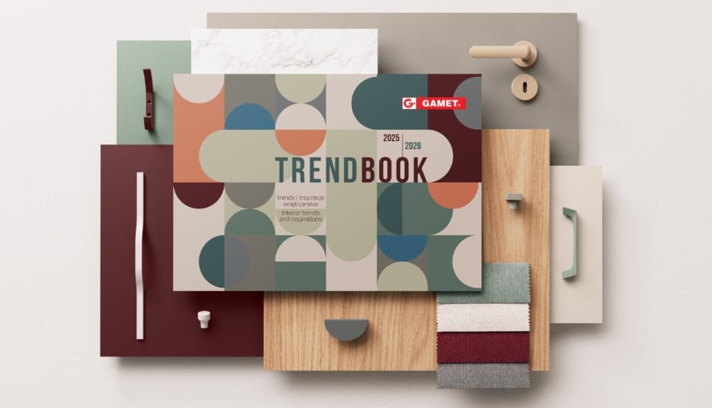 Gamet - wizualizacja TrendBook 2025/2026 - trendy i inspiracje wnętrzarskie