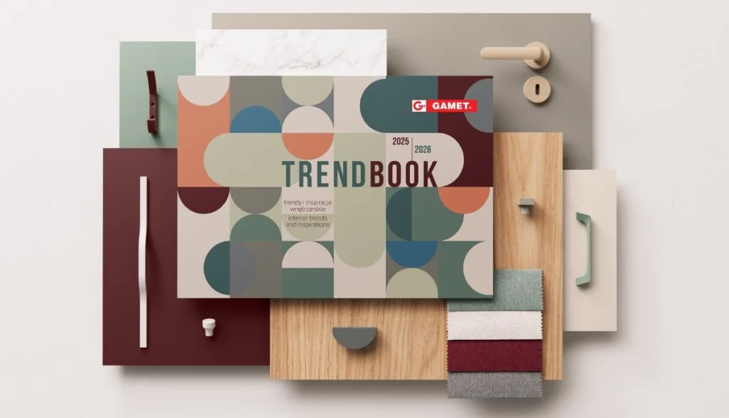 Gamet - wizualizacja TrendBook 2025/2026 - trendy i inspiracje wnętrzarskie