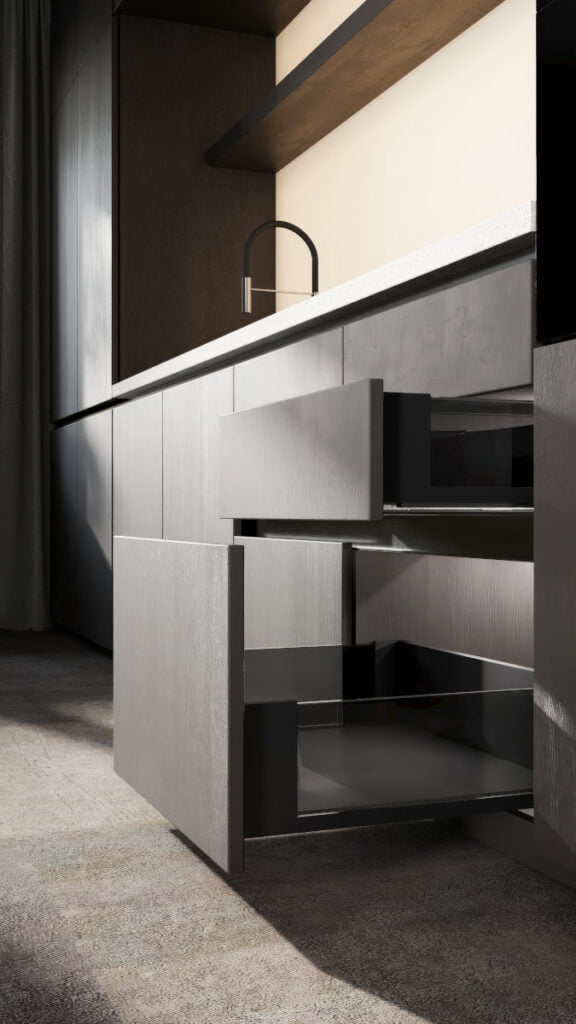 GTV - System szuflad AXIS PRO ze szklanymi bokami