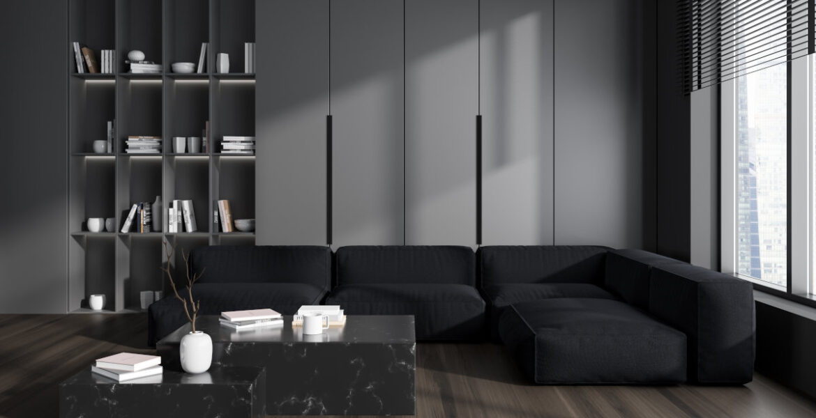 GTV - uchwyty HEXA LONG czarne we wnętrzu