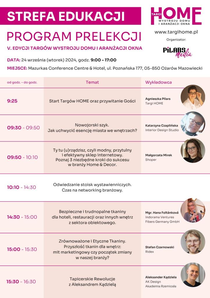 Program Targów HOME 2024.