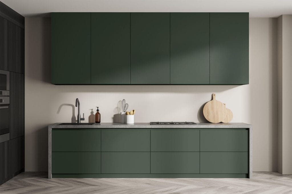 Rejs - Dekores Gizir Technomatt AF70 w zielonej kuchni