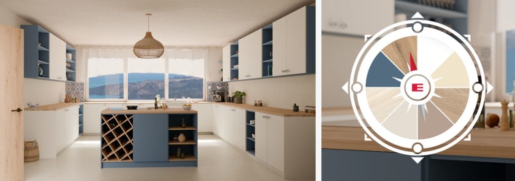 Niebieska kuchnia – inspiracja EGGER Interior Compass
