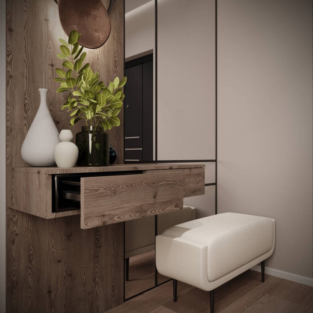 Sevroll - sejf Royal w szafce w przedpokoju