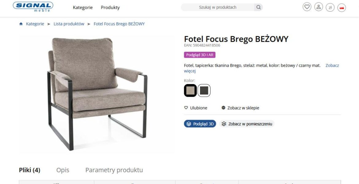 Panel administracyjny platformy ARLITY dla Signal Meble – dane o wizualizacjach 3D i aktywności użytkowników