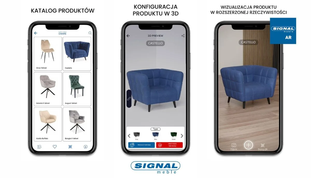 Konfigurator 3D ARLITY dla Signal Meble – interaktywny podgląd i prezentacja oferty mebli