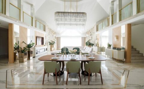 Dom w stylu nowojorskim, projekt: Aneta Korus i Paula Pióro, Pracownia Projektowa Architektura i Wnętrza w Kielcach, ambasadorki marki Geberit. Fot. Bartek Barczyk.