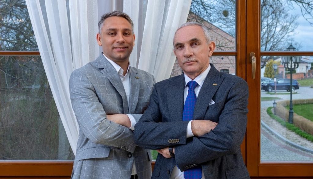 Jan Szynaka z synem Michałem.