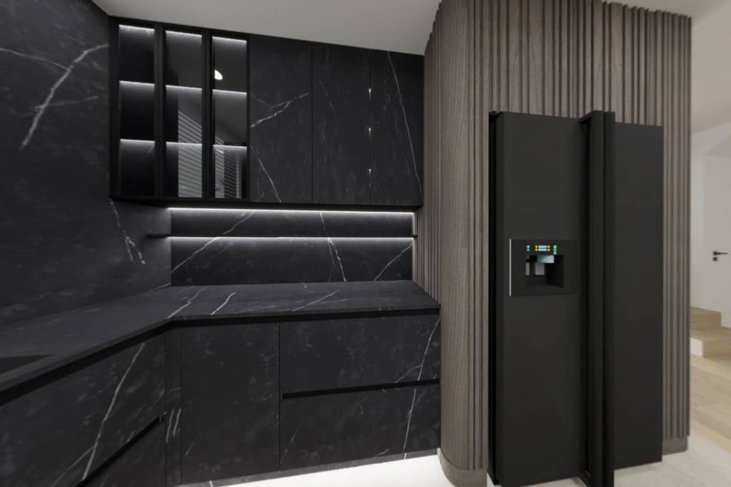 Laserowe skanowanie pomieszczenia w połączeniu z cyfrową produkcją mebli kuchennych na wymiar - Royal Kitchen